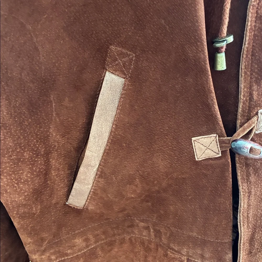Barn Jacket Wilsons Vintage Adventure Bound Cognac Genuine Leather Suede - Picture 6 of 14